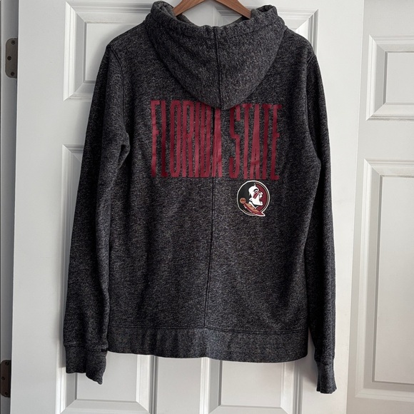 Florida State Seminoles Zip Up Hoodie Pressbox Size XL Womens Charcoal - Picture 5 of 11